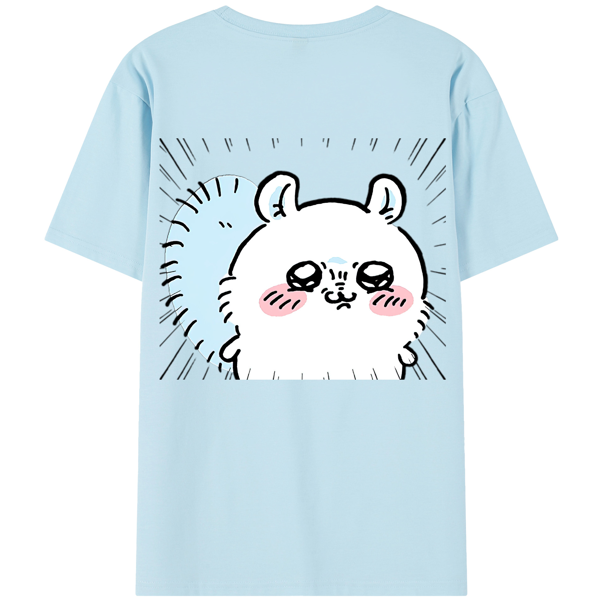 （画像用） ちいかわ モモンガ Chii-kawa Momonga 綿100％半袖Tシャツ（背面プリント）